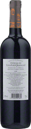 Wino Chateau de Terrefort-Quancard Bordeaux Superieur A.O.C. - Czerwone, Wytrawne