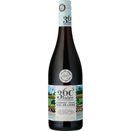 Wino  360° Loire Cabernet Franc IGP Val De Loire - czerwone, wytrawne