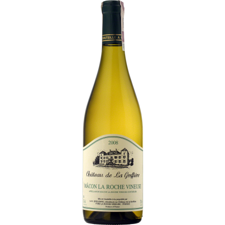 Wino Chateau de La Greffiere Macon La Roche Vineuse A.O.C. Blanc - Białe, Wytrawne