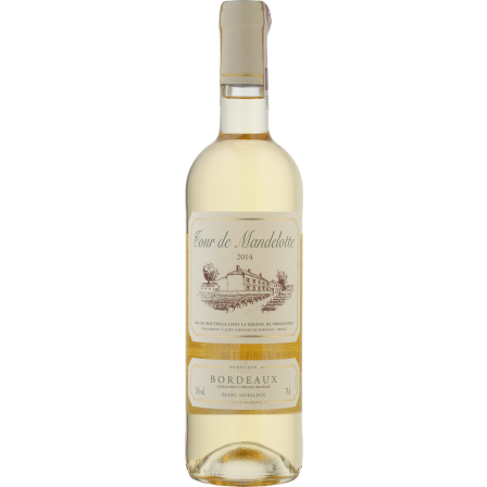 Wino Cour de Mandelotte Bordeaux Blanc AOP Moelleux - Białe, Półsłodkie