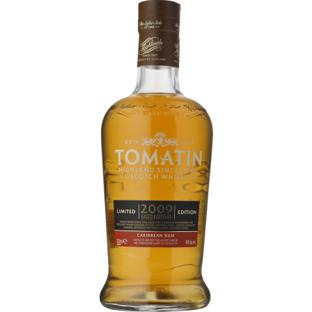 Whisky Tomatin 10 Year Old 2009 Rum Cask Finish Single Malt - Inne, Wytrawne