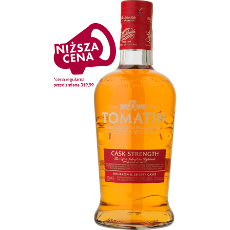 Whisky Tomatin Cask Strength Single Malt Scotch Whisky - Inne, Wytrawne