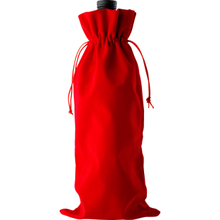 Red velour bag 16 x 37 cm