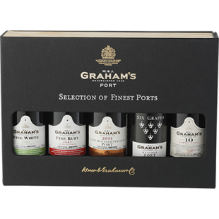 Wino Graham's Mini Set Porto: Red + White + Six Grapes + LBV + 10YO - Czerwone, Słodkie