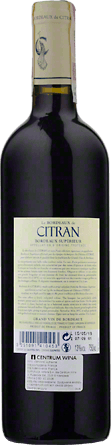 Wino Bordeaux de Citran Rouge - Czerwone, Wytrawne