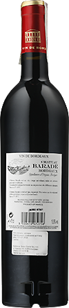 Wino Chateau Barade Bordeaux AOC - Czerwone, Wytrawne