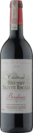 Wino Chateau Brunet Saint Escale Bordeaux A.O.C - Czerwone, Wytrawne