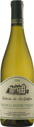 Wino Chateau de La Greffiere Macon La Roche Vineuse A.O.C. Blanc - Białe, Wytrawne