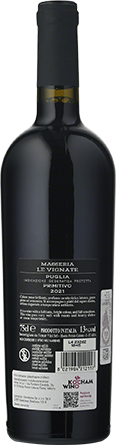 Wino Masseria Le Vignate Primitivo Salento IGT - Czerwone, Półwytrawne