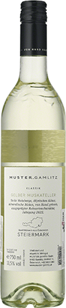 Wino Muster Gamlitz Gelber Muskateller Klassik Qualitatswein Steiermark - Białe, Wytrawne