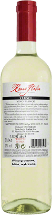 Wino Rosso Italia Verace Bianco - Białe, Wytrawne