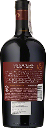 Wino Three Finger Jack Rum Barrel Aged Red Blend - Czerwone, Wytrawne