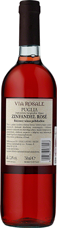 Wino Via Rosale Zinfandel Rose IGT Puglia - Różowe, Półsłodkie