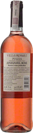 Wino Villa Rosale Zinfandel I.G.T. - Różowe, Półsłodkie