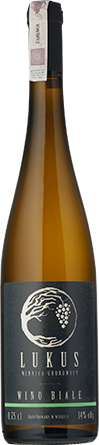 Wino Winnica Gronowscy Lukus Muscaris - Białe, Wytrawne